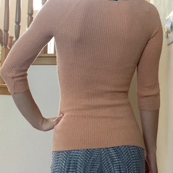 Small BEBE Sweater Lightly Worn Peach Color - Picture 6 of 6